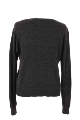Sweter damski rozpinany z dzianiny - Szary
