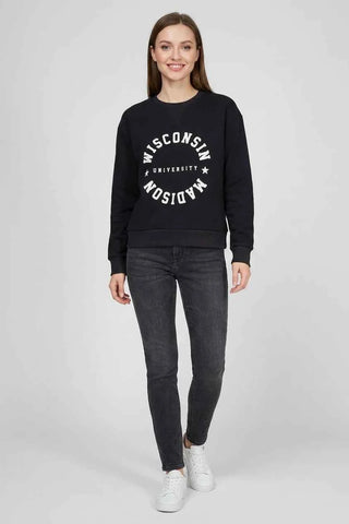 Bluza dresowa bawełniana Wisconsin - Czarna