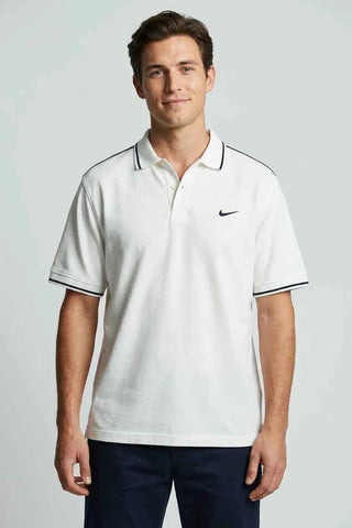 Koszulka polo bawełniana Nike - Biała