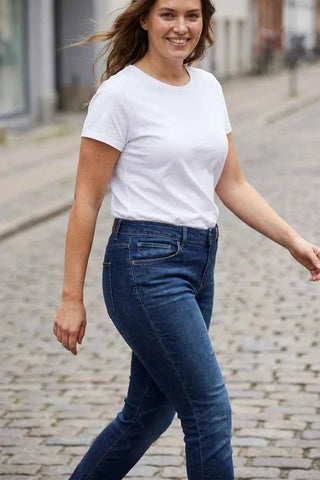 Jeansy Skinny Demi Curve - Granatowe