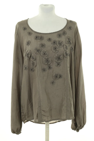 Graue Bluse 100% Seide