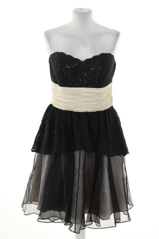 Schwarz-beiges Kleid