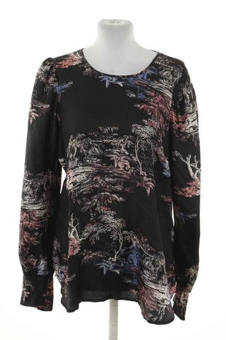 Bluse mit Muster 100% Seide