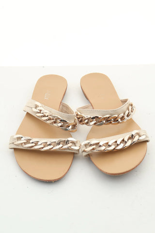 Beige Pantoletten