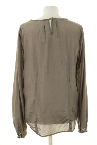 Graue Bluse 100% Seide