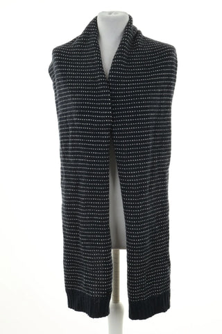 Marineblauer gemusterter Schal