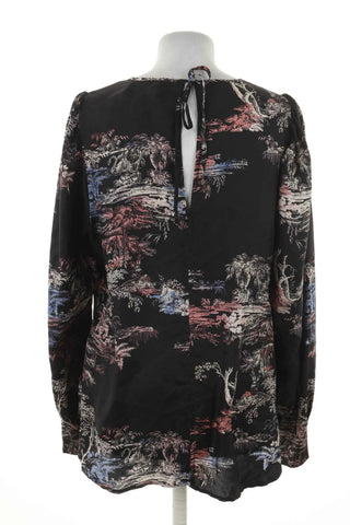 Bluse mit Muster 100% Seide