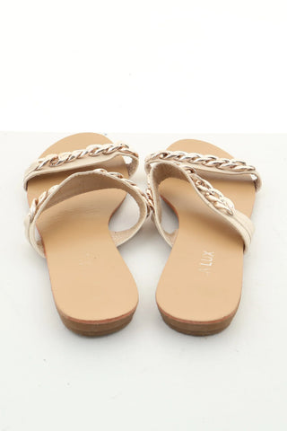 Beige Pantoletten