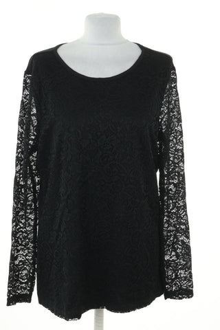 Schwarze Spitzenbluse