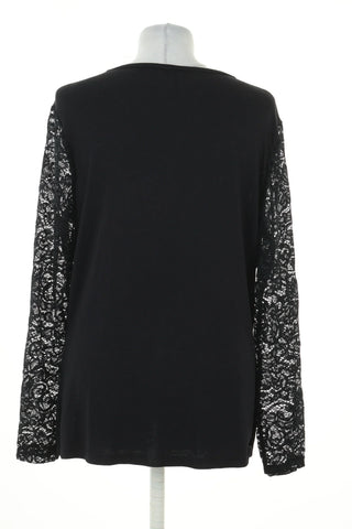 Schwarze Spitzenbluse