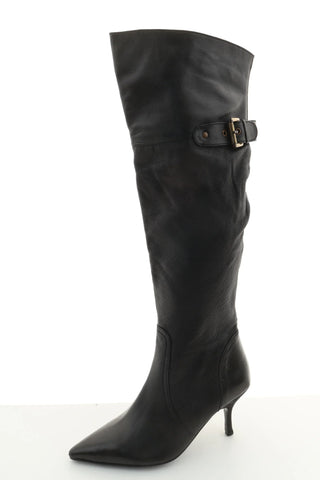Schwarze Lederstiefel