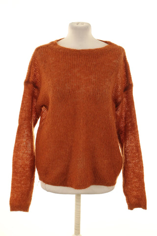Ziegelroter Pullover 70% Mohair