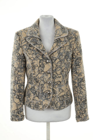 Beiger Blazer mit Muster