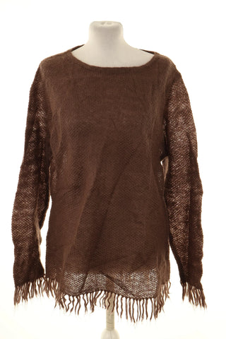Brauner Pullover 37% Wolle