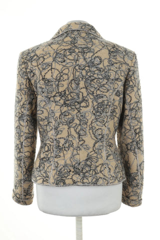 Beiger Blazer mit Muster