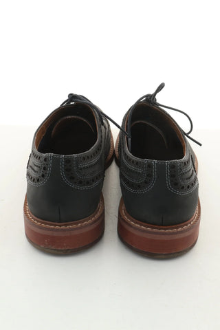 Dunkelblaue Schuhe 100% Leder