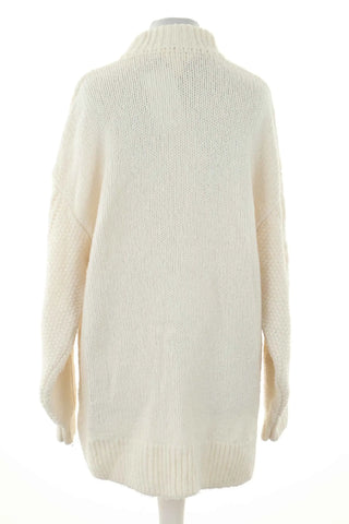 Cremefarbener Pullover 21% Wolle