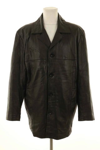 Schwarze Jacke 100% Leder