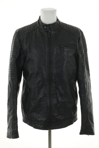 Schwarze Jacke 100% Leder