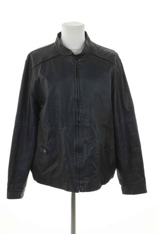 Schwarze Lederjacke