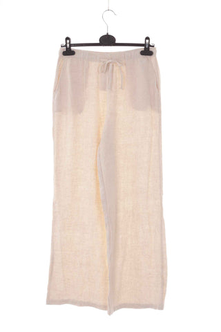 Beige Hose 17% Leinen
