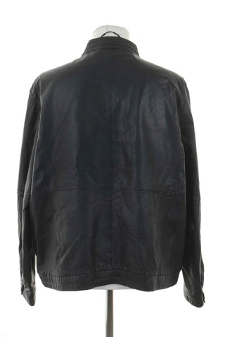 Schwarze Lederjacke