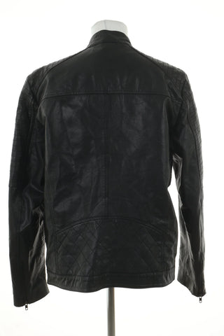 Schwarze Jacke 100% Leder