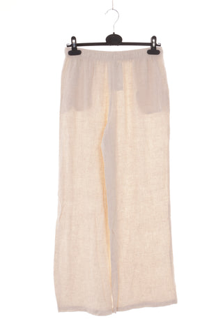 Beige Hose 17% Leinen