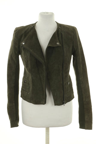 Grüne Wildlederjacke