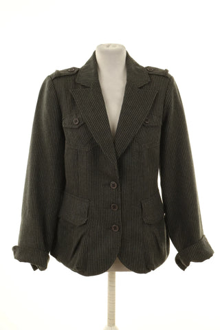 Blazer mit Streifen 10% Wolle