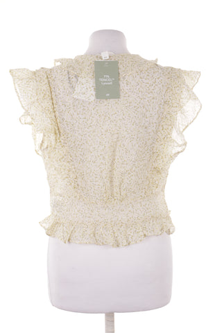 Bluse mit Muster 71% Lyocell, 8% Leinen