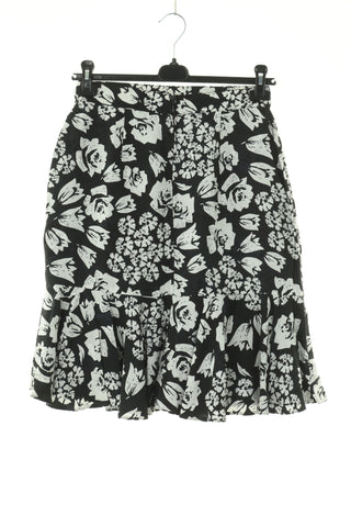 Rock mit Blumen 5% Leinen