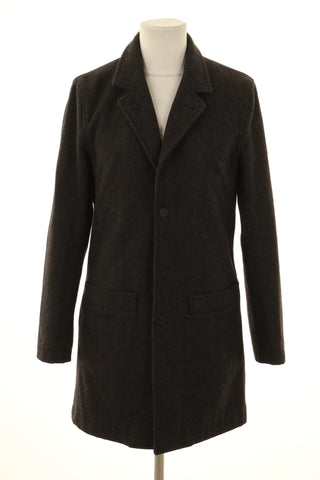 Grauer Mantel 65% Wolle