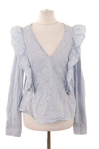 Bluse mit Muster 60% Leinen