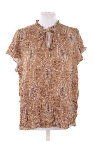 Bluse mit Muster, 95 % Seide