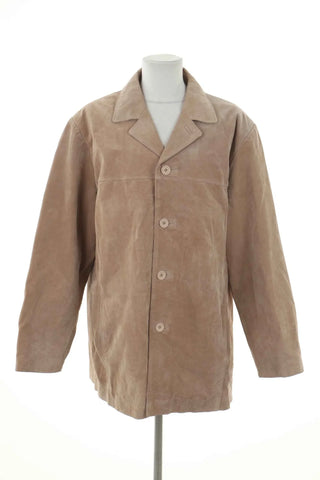 Beige Wildlederjacke