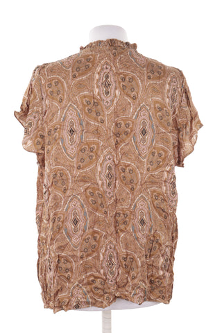 Bluse mit Muster, 95 % Seide
