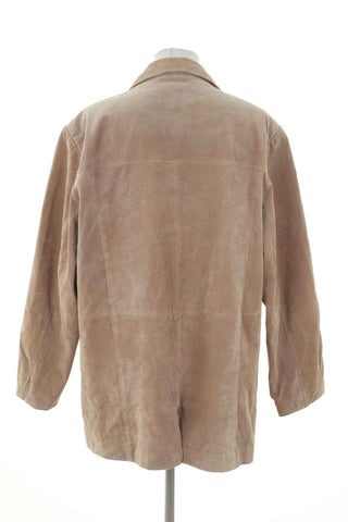 Beige Wildlederjacke