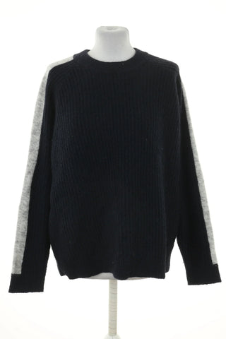 Dunkelblauer Pullover 25% Wolle, 5% Mohair