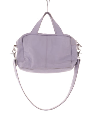 Violette Handtasche aus Leder