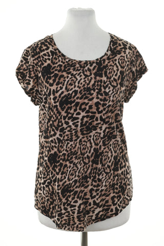 Bluse mit Leopardenmuster 100% Leinen