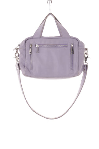 Violette Handtasche aus Leder