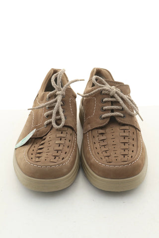 Beige Lederschuhe