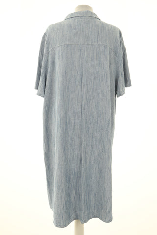 Blaues Kleid 20% Leinen