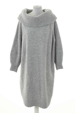 Graues Kleid 8% Wolle