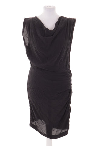 Schwarzes Kleid aus 100 % Seide