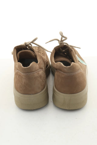Beige Lederschuhe