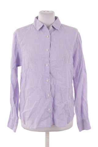 Violette Bluse aus 100 % Leinen