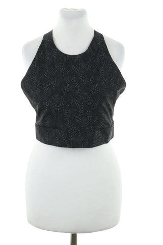 Schwarzes Sporttop mit Muster