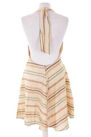 Gestreiftes Kleid 55% Leinen